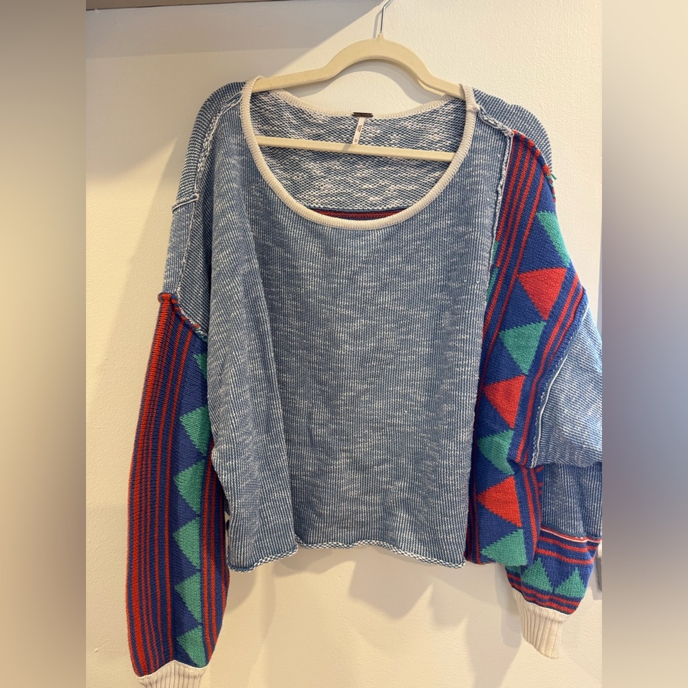 Free People patchwork pullover sweater - Picture 3 of 4